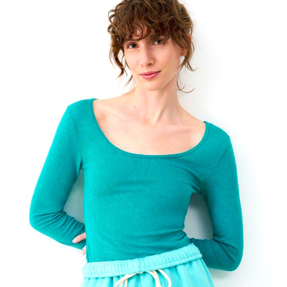 Old Navy Teal Solid Scoop Neck Knit Sweater, Women’s Size XS